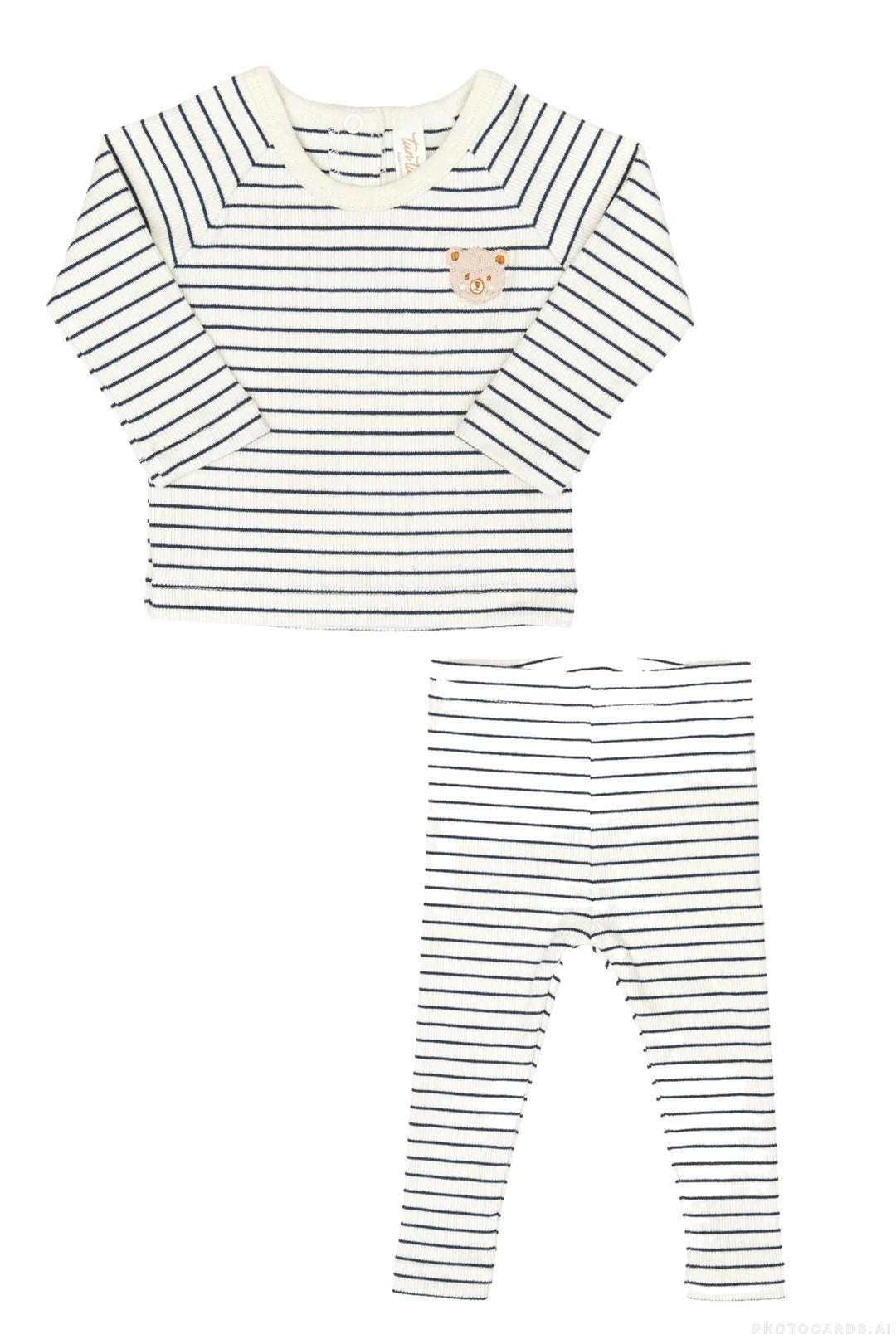 TUN TUN Set Casey top + Ribbed pant - Navy stripes