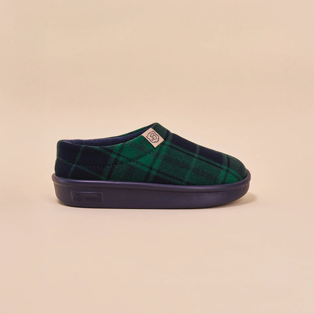 Brunch Essential Kids Slipper | Navy/Green