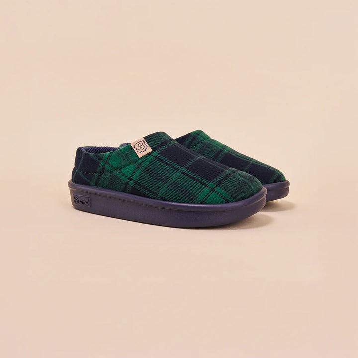 Brunch Essential Kids Slipper | Navy/Green