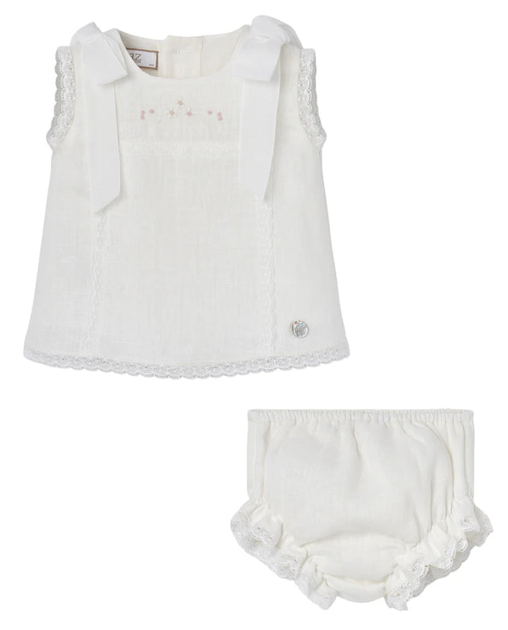 PAZ RODRIGUEZ Short-dress + bloomers set ALEGRA