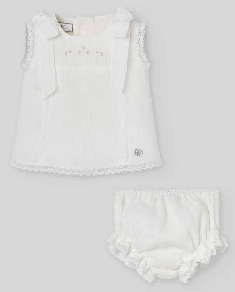 PAZ RODRIGUEZ Short-dress + bloomers set ALEGRA