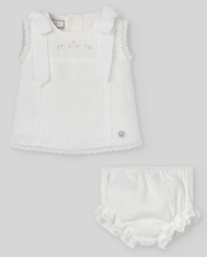 PAZ RODRIGUEZ Short-dress + bloomers set ALEGRA