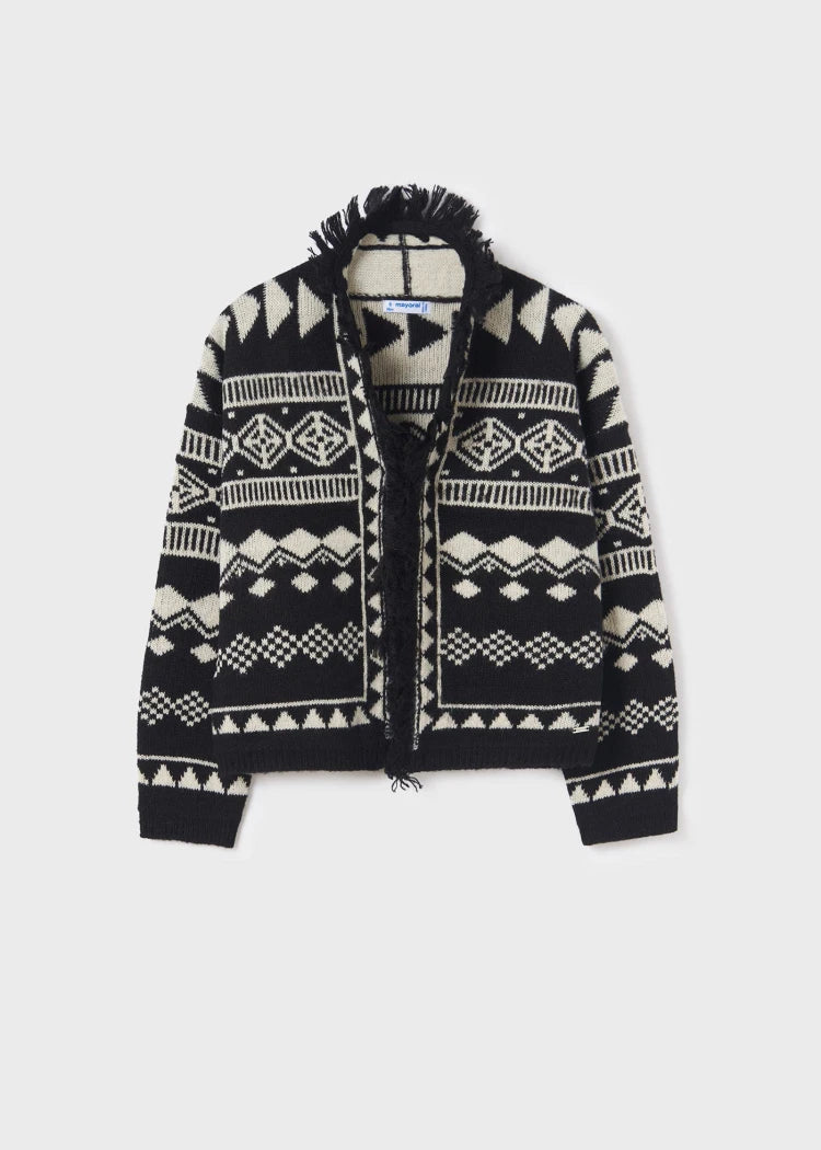 Mayoral Knit cardigan print girl