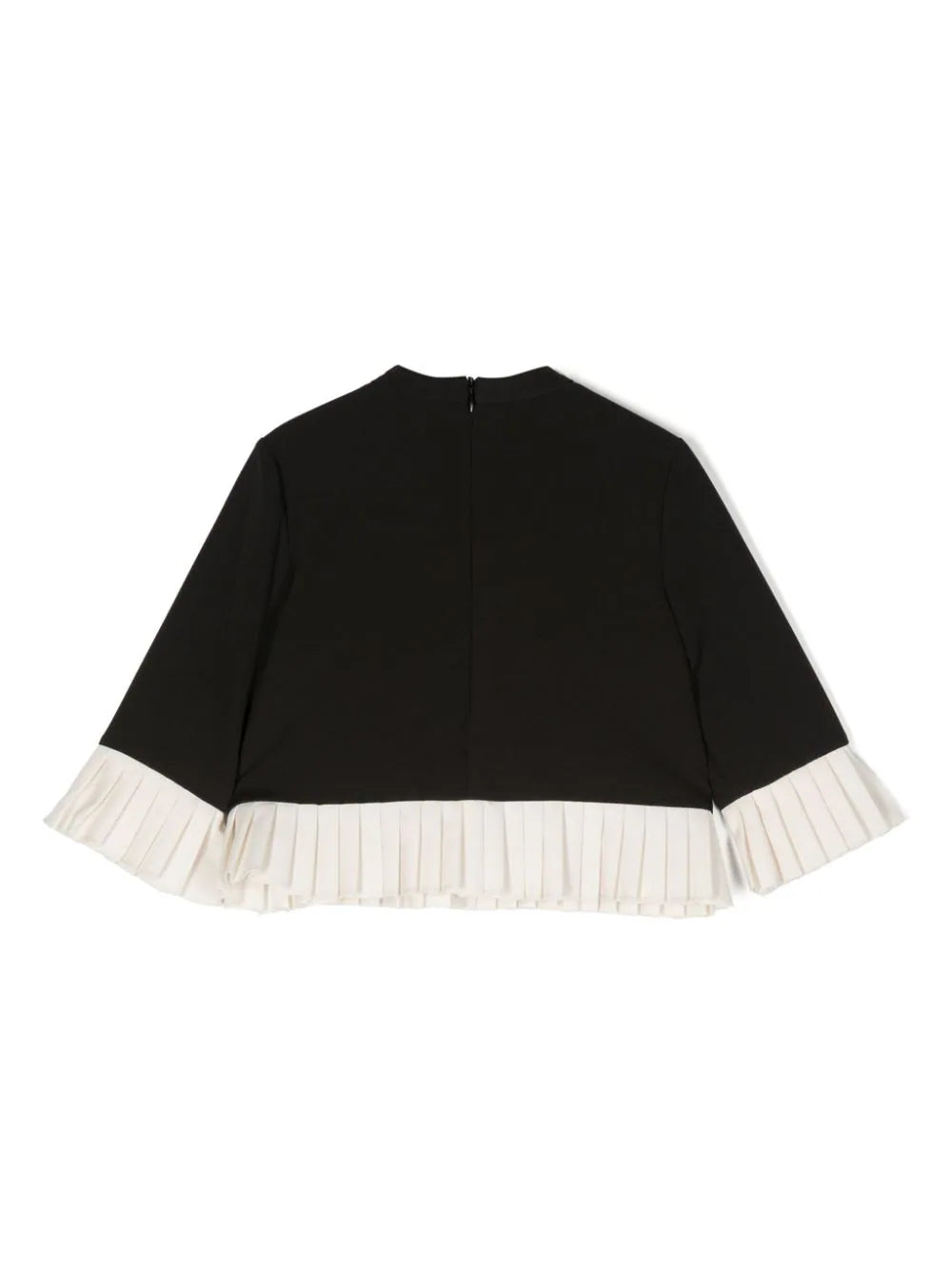 Mi Mi Sol pleated-edge cotton blouse SKIRT SET