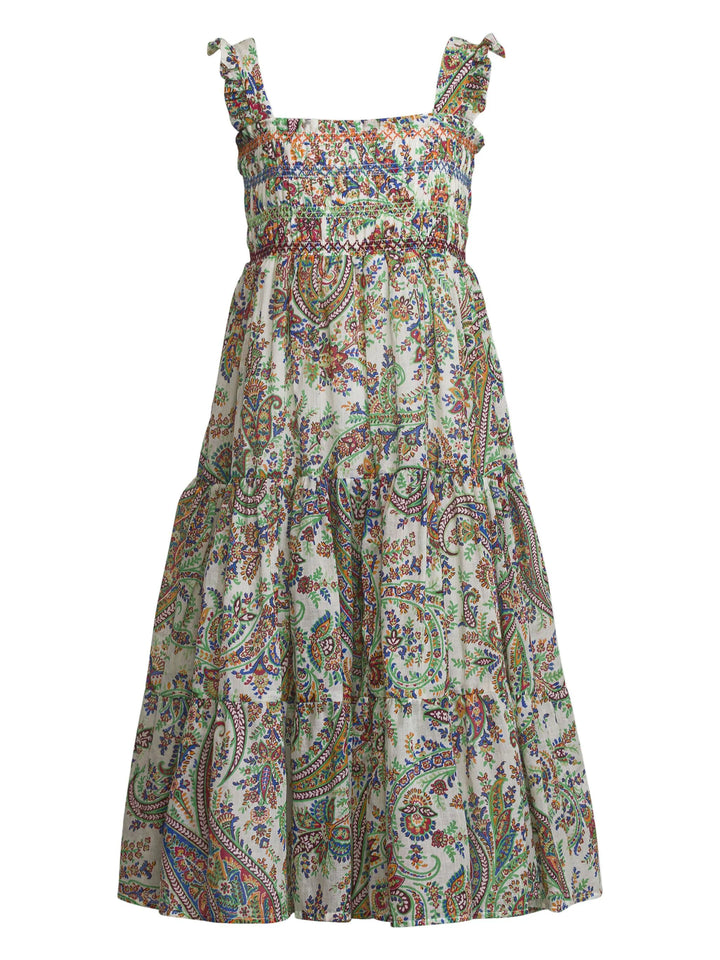 ETRO KIDS paisley-print cotton midi dress
