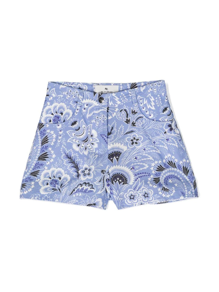 ETRO KIDS paisley-print cotton shorts