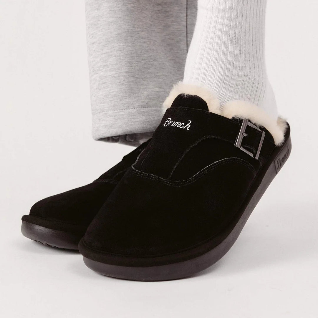 BRUNCH Amour Shearling Suede | Black