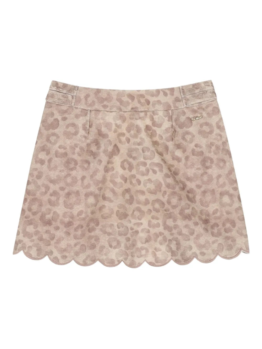 Chloé Kids leopard-print scalloped skirt