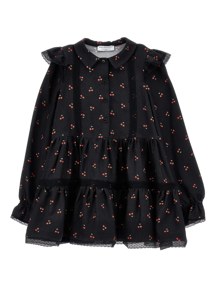 Philosophy Di Lorenzo Serafini Kids cherry-print ruffled dress