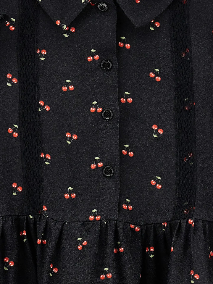 Philosophy Di Lorenzo Serafini Kids cherry-print ruffled dress