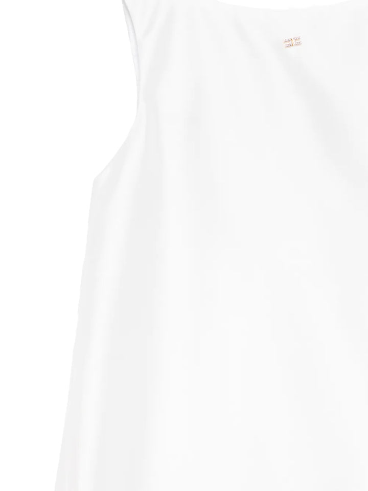 Elisabetta Franchi La Mia Bambina bow sleeveless party dress