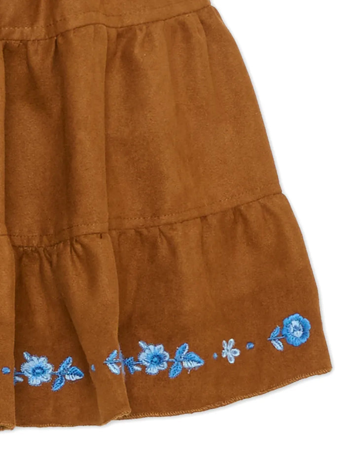 Ermanno Scervino Junior embroidered tiered skirt