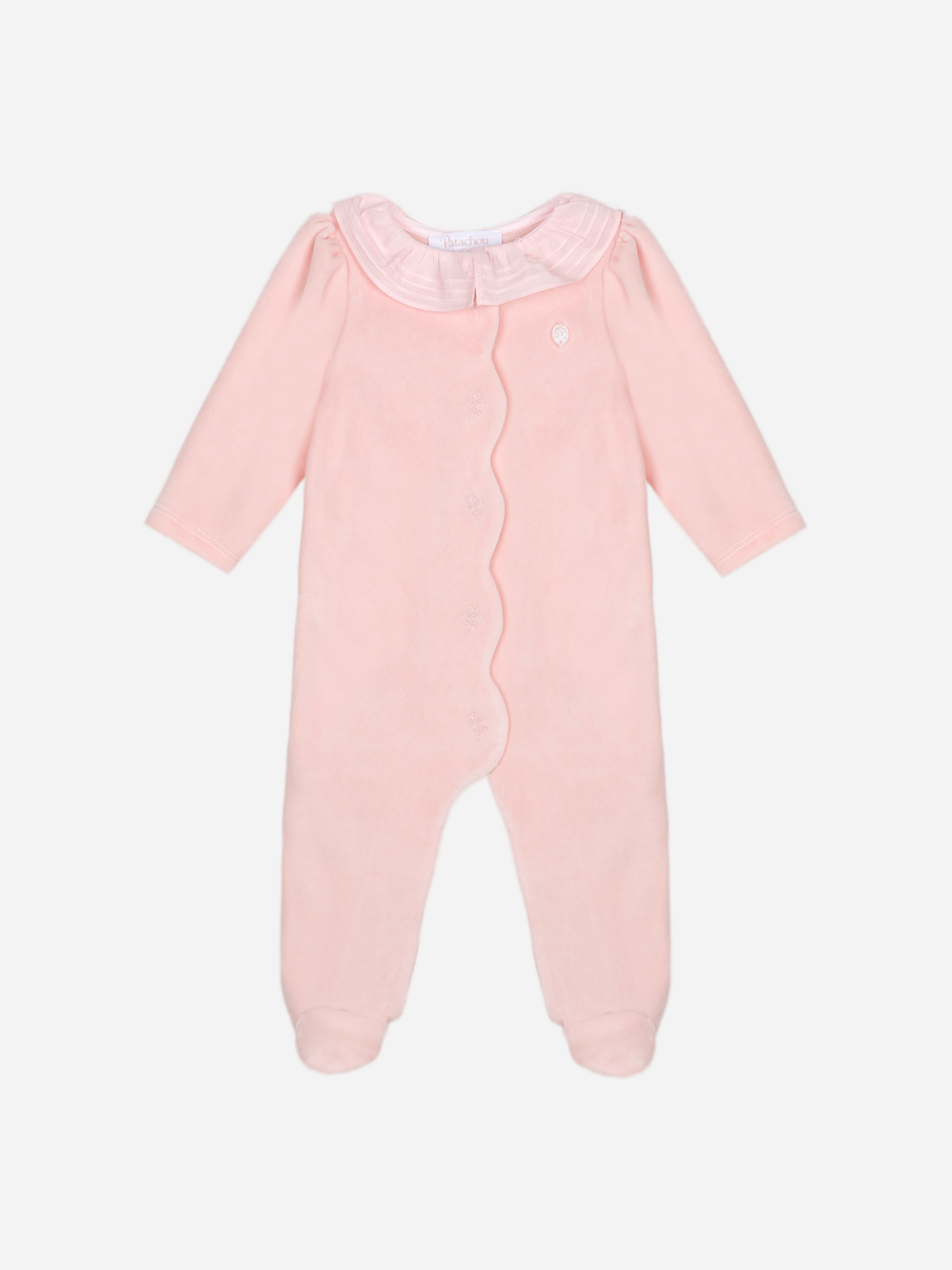 Patachou pink velour babygrow