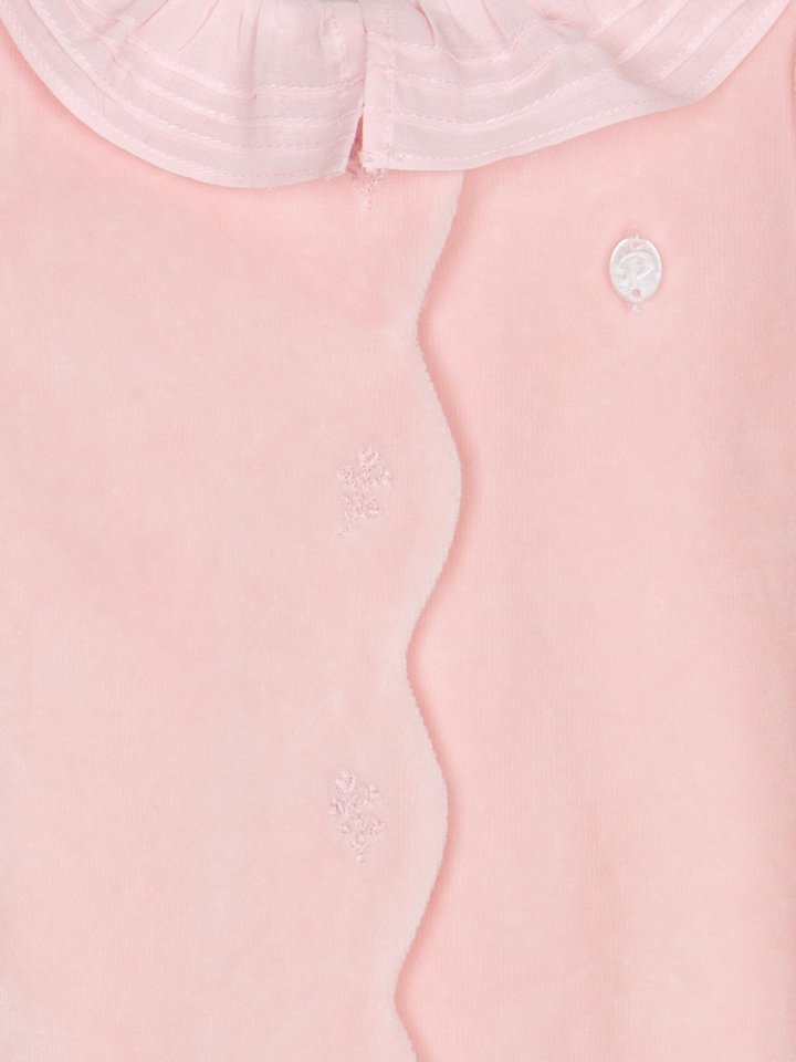 Patachou pink velour babygrow