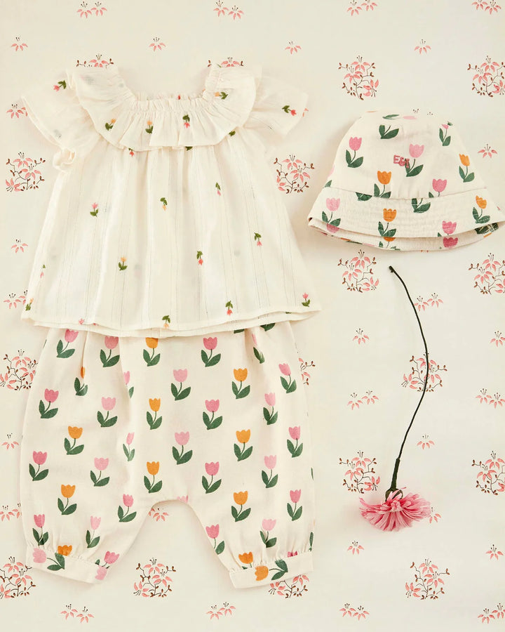 EMILE AT IDA CREAM TULIP PANTS