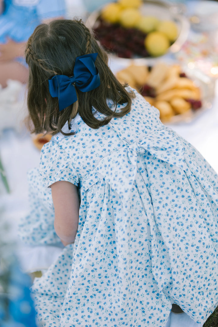 ANTOINETTE PARIS Isadora Floral Blue Short Puff Empire Dress