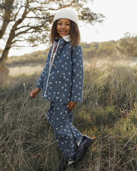 Rylee + Cru  Long Chore Coat Heart Ditsy