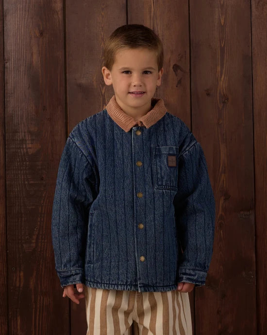 Rylee + Cru  Nashville Quilted Jacket Indigo