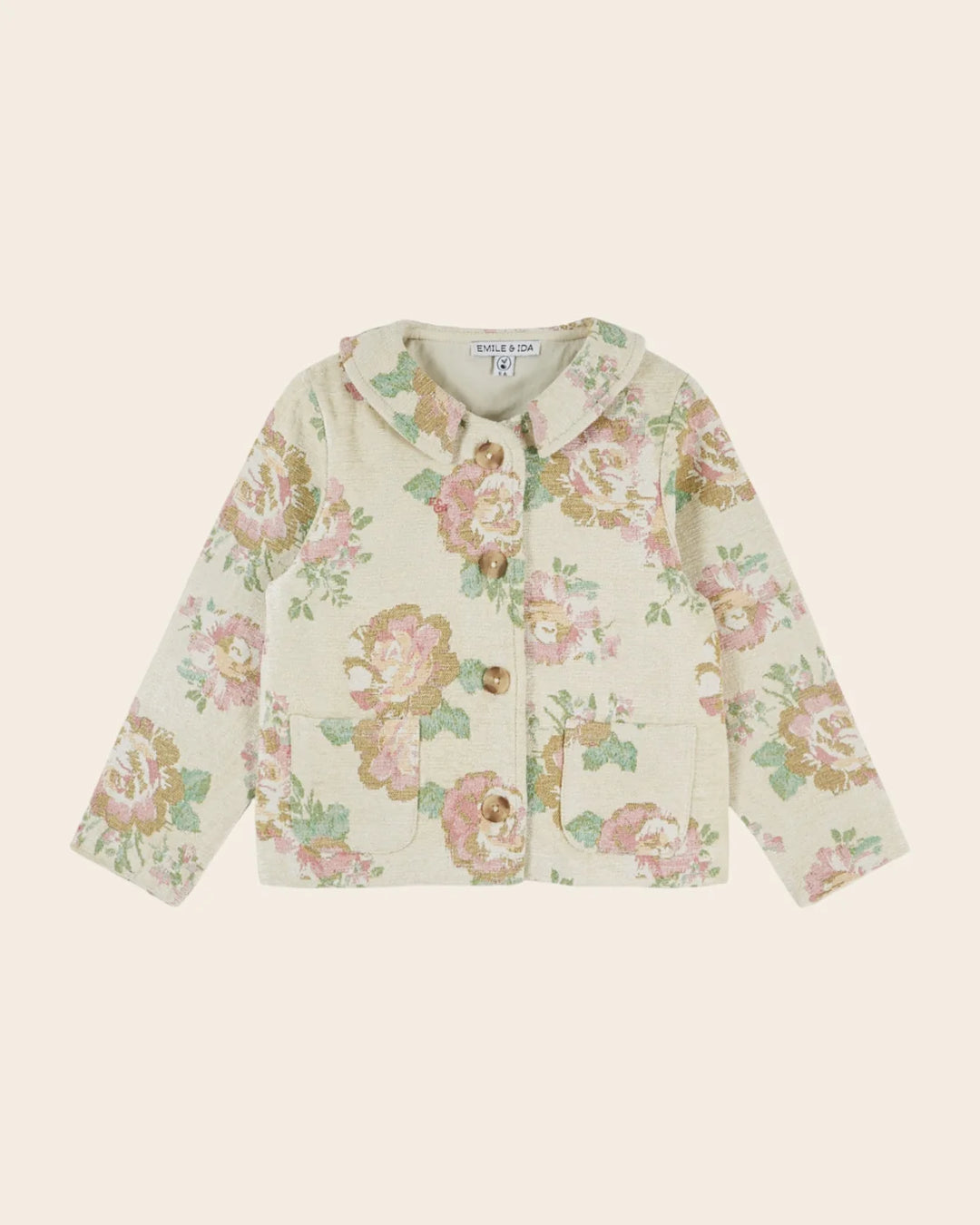 EMILE & IDA Jacket Beige floral jacquard