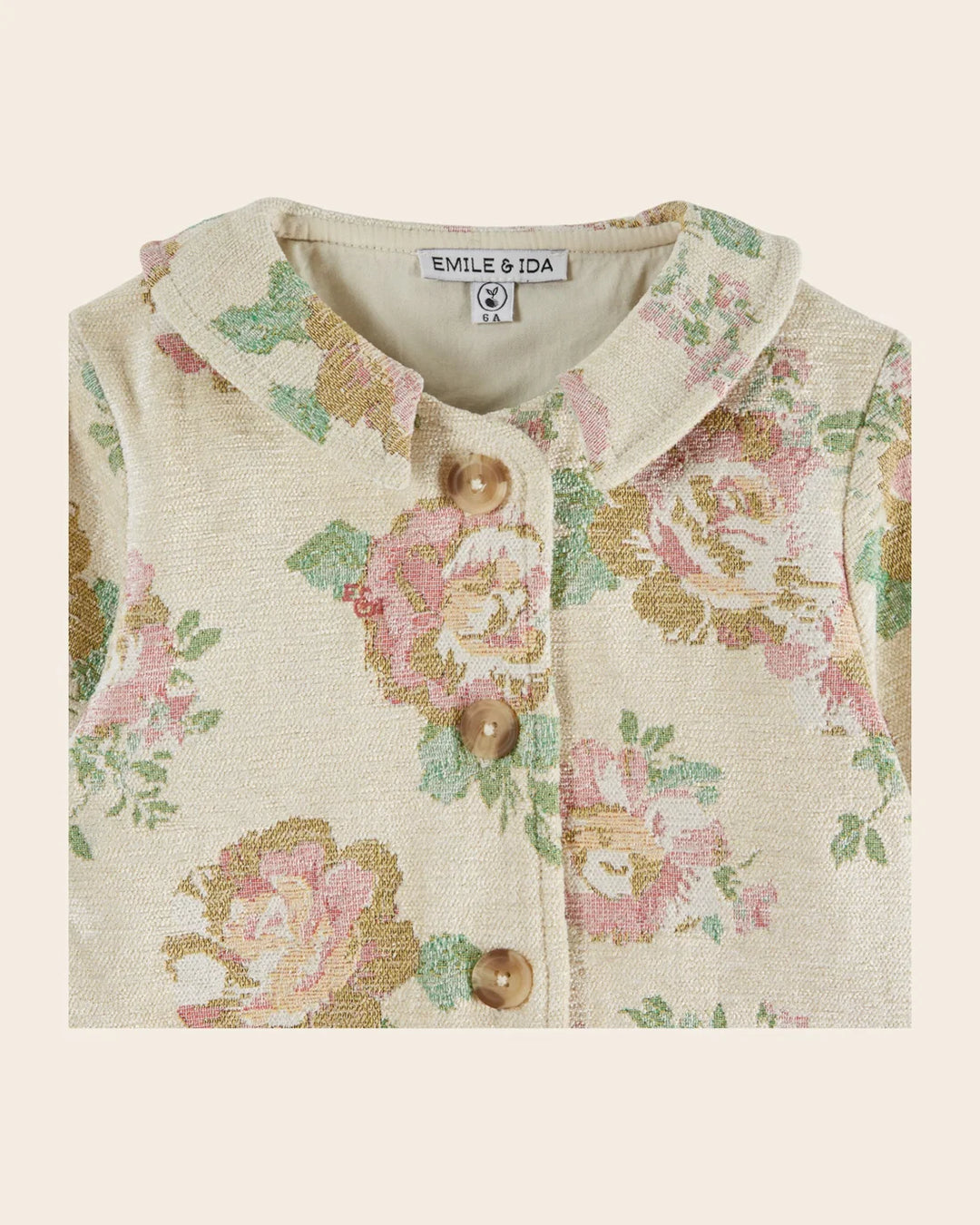 EMILE & IDA Jacket Beige floral jacquard