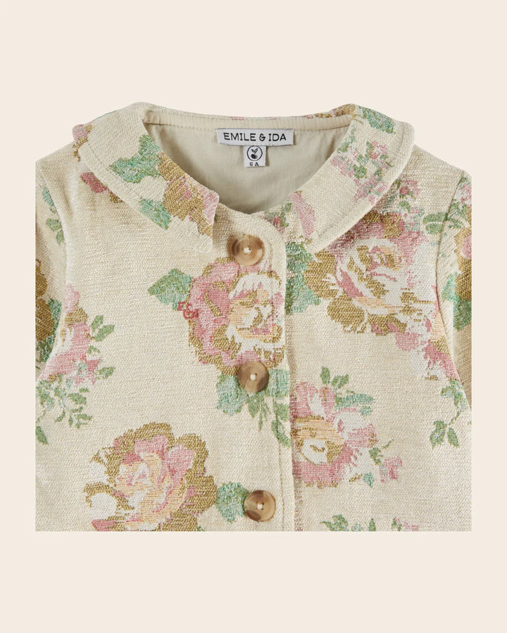 EMILE & IDA Jacket Beige floral jacquard