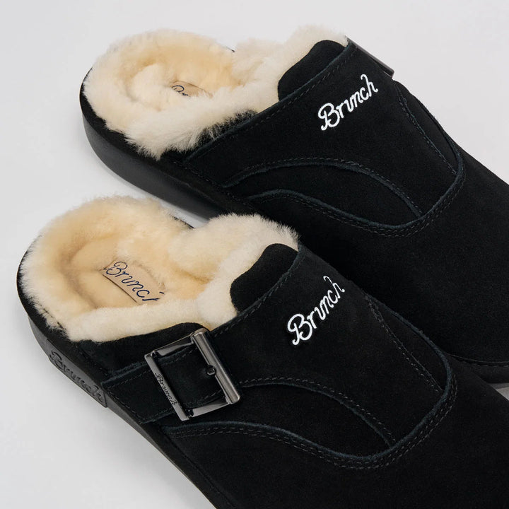 BRUNCH Amour Shearling Suede | Black