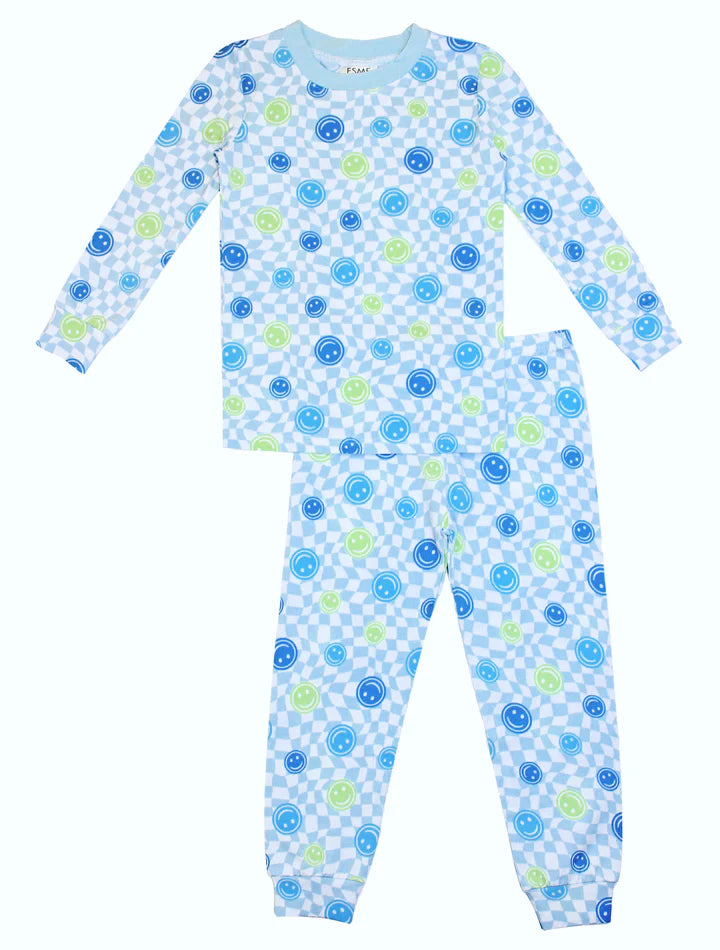 ESME blue smilee pj set