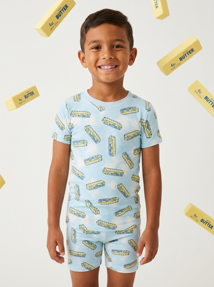 ESME BLUE BUTTER PJ SET