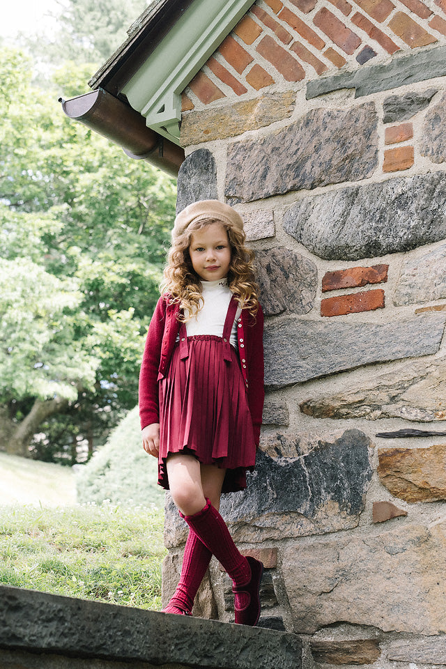 LIL LEGS Knife Pleated Suspender Skirt