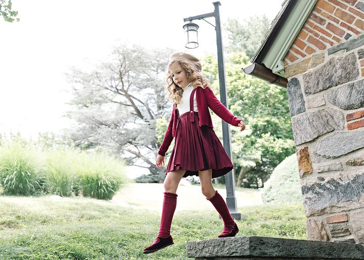 LIL LEGS Knife Pleated Suspender Skirt
