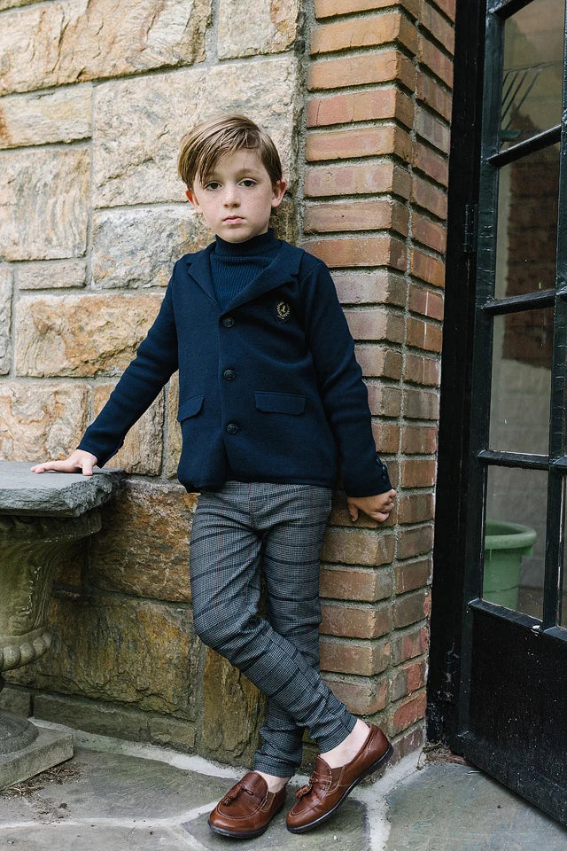 LIL LEGS CREST KNIT BLAZER