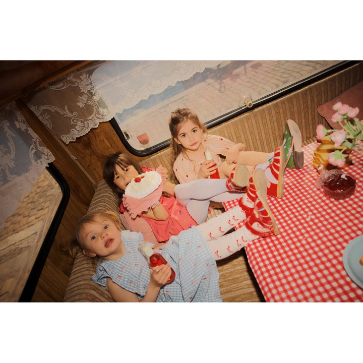 FLOSS Dolly Bow Dress Berry/bow Gingham