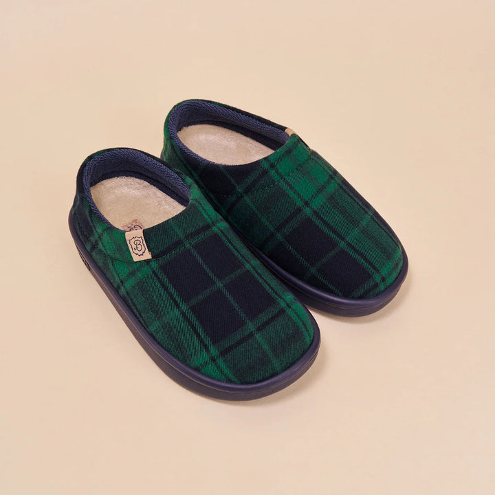 Brunch Essential Kids Slipper | Navy/Green