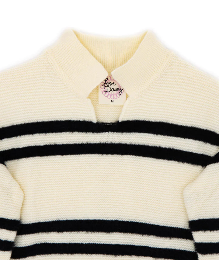 Love Daisy Girls Striped Crop Collar Sweater
