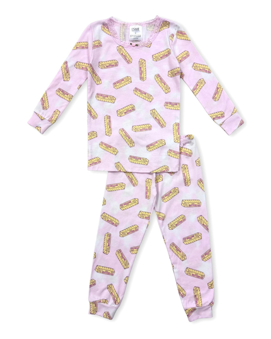 ESME PINK BUTTER PJ SET