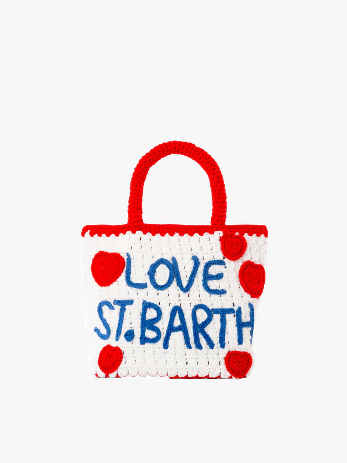 Mc2 Saint Barth Heart embroidery crochet bag
