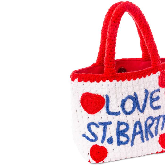 Mc2 Saint Barth Heart embroidery crochet bag