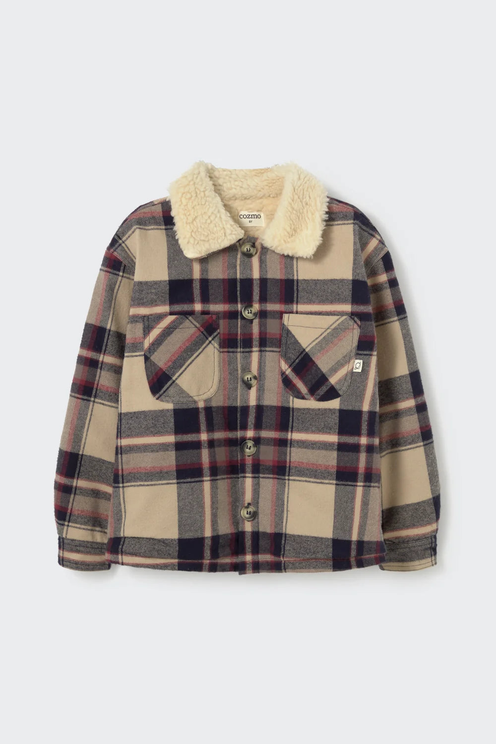 COZMO BOYS PLATTED FLANNEL JACKET