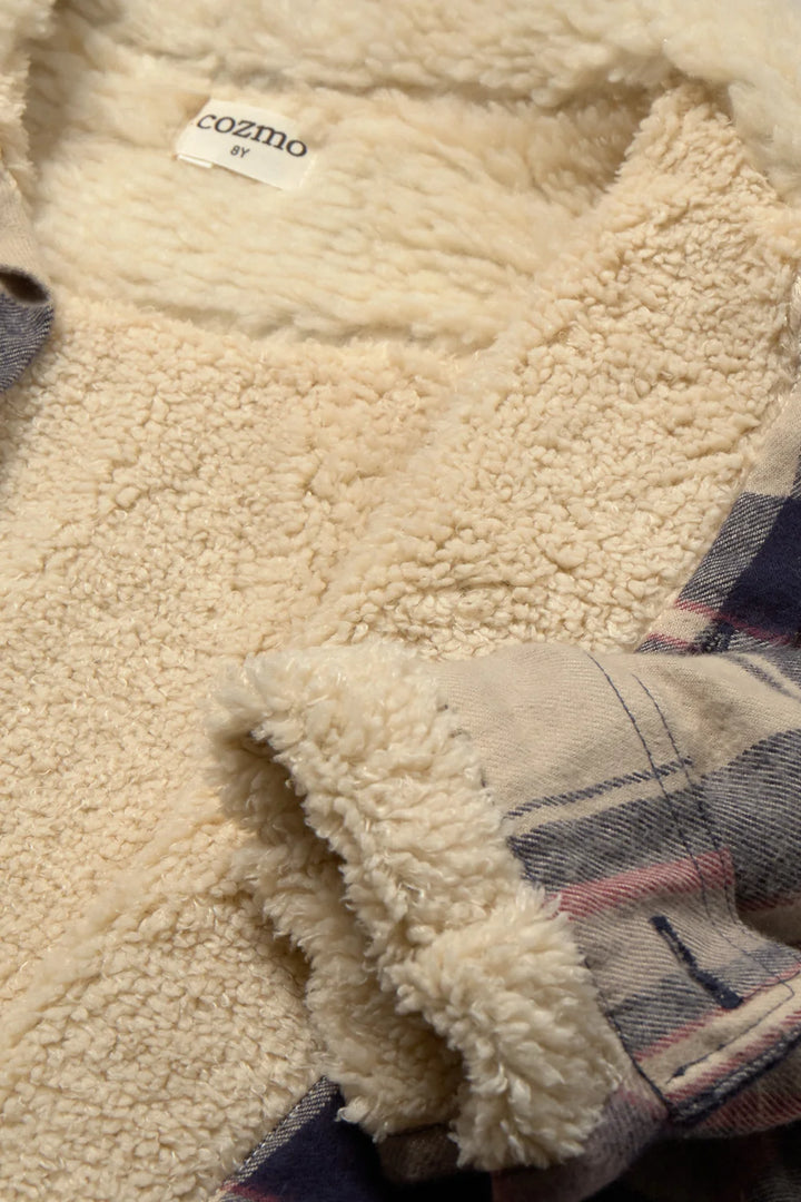 COZMO BOYS PLATTED FLANNEL JACKET