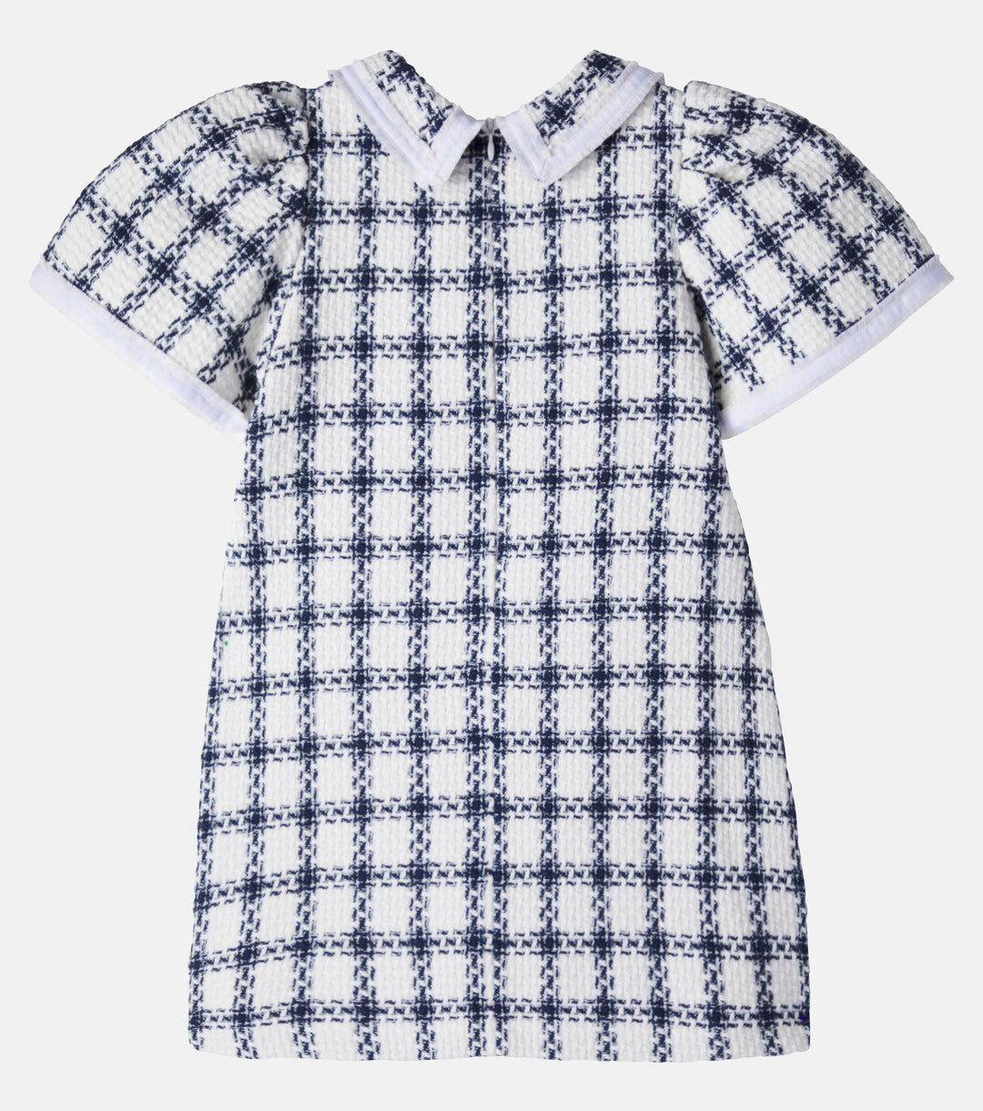 Patachou Checked cotton-blend tweed dress