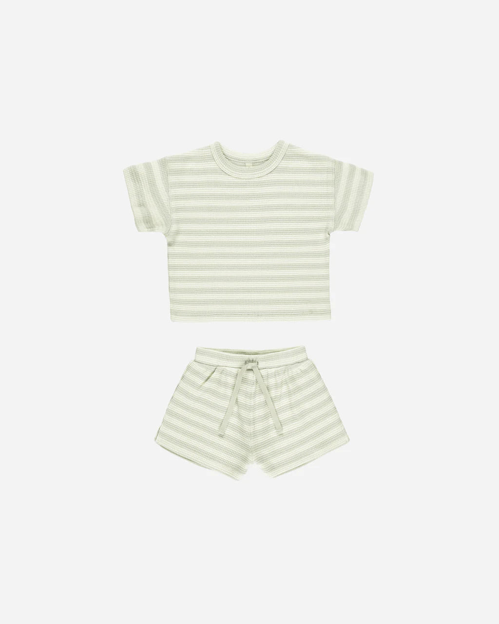 Quincy Mae  Waffle Shortie Set || SAGE