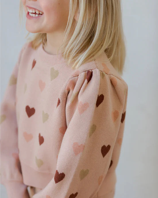 Rylee + Cru Jacquard Knit Set || Hearts