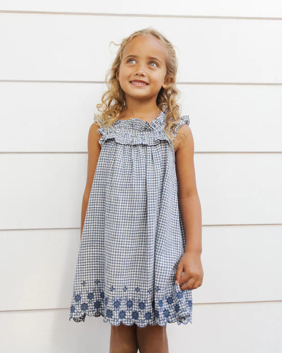 Rylee + Cru  Lennon Dress Marine Gingham