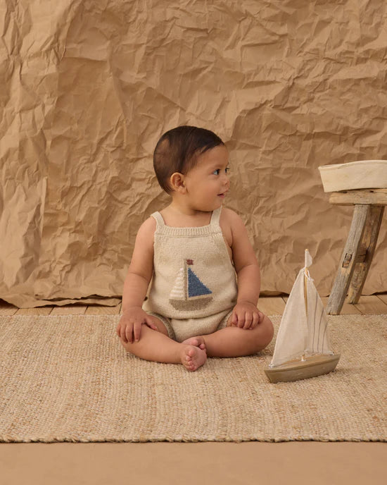 Rylee + Cru  Fisher Romper Sailboat