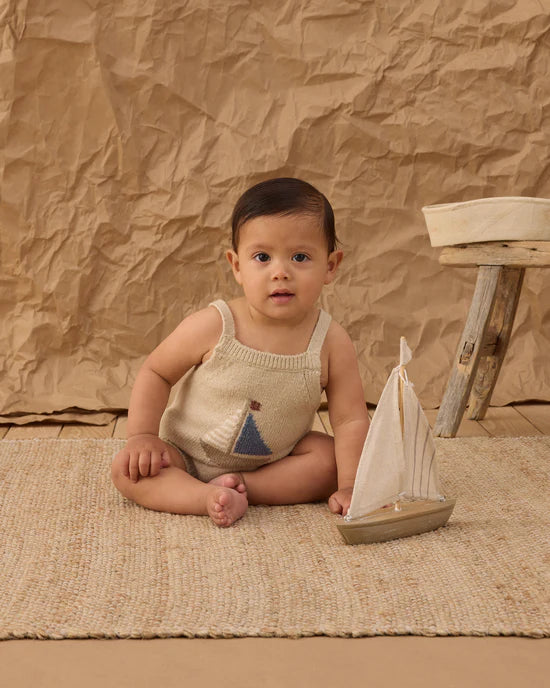Rylee + Cru  Fisher Romper Sailboat