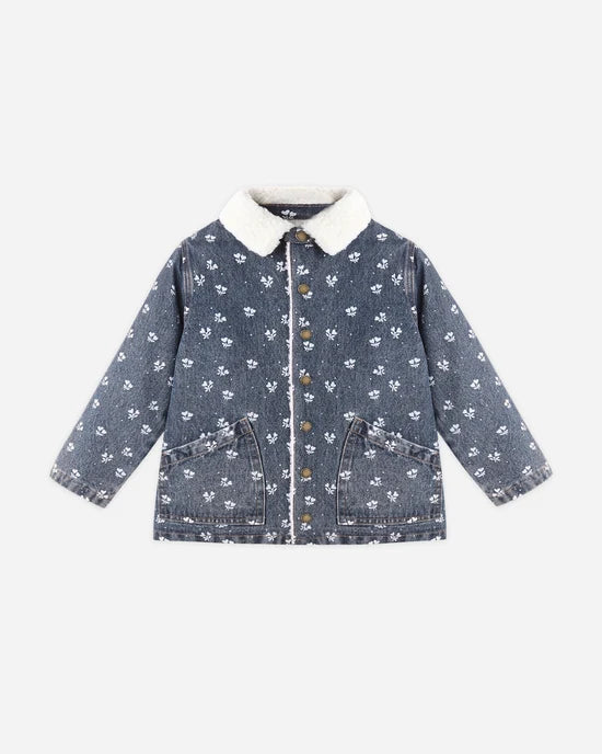 Rylee + Cru  Long Chore Coat Heart Ditsy