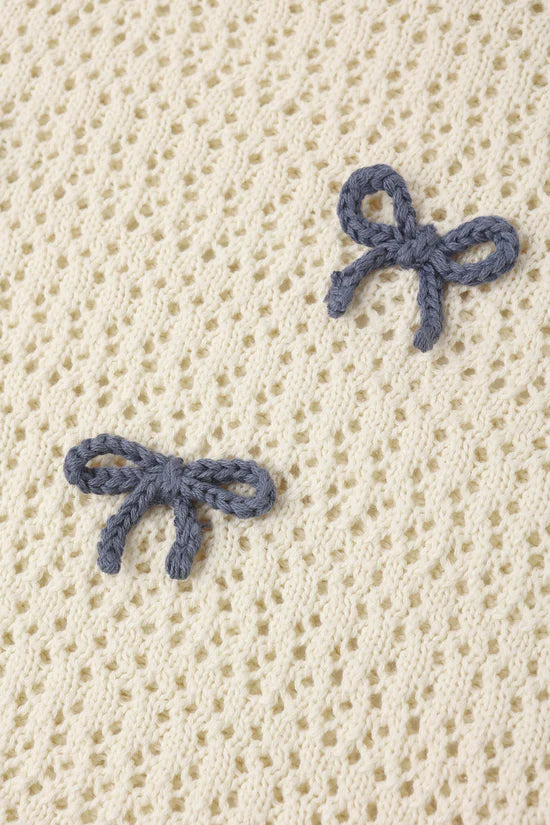 Rylee + Cru Crochet Knit Pullover Bows