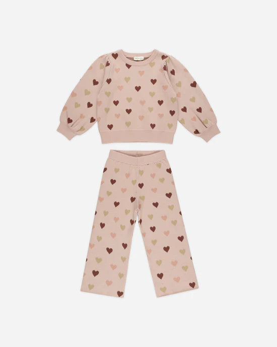 Rylee + Cru Jacquard Knit Set || Hearts