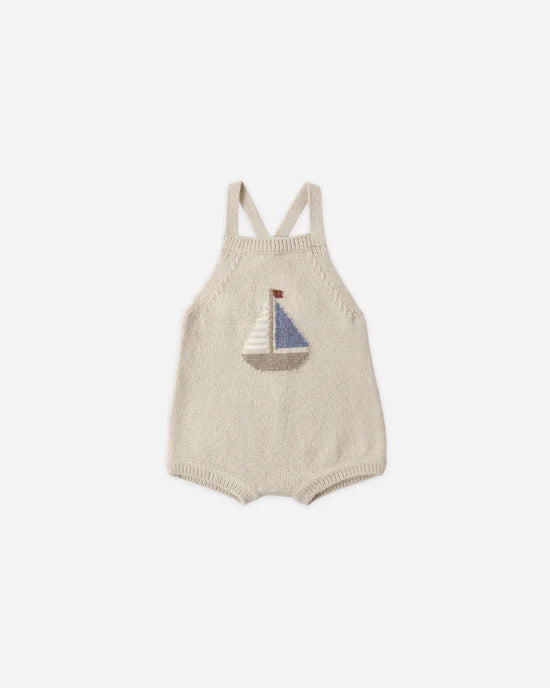Rylee + Cru  Fisher Romper Sailboat