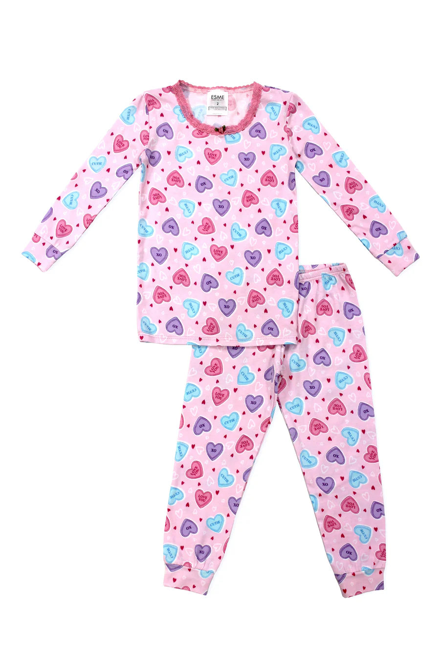 ESME PJ SET CANDY HEARTS